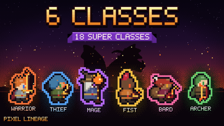 Calamity Gear art: dragon raid loot with three pixel-art dragons under a giant eye